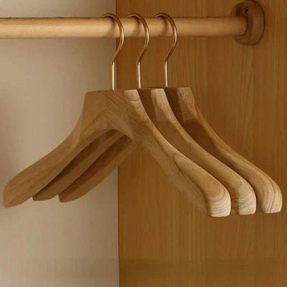 Elegant Wooden Hangers for Suits and Coats with Pants Bar