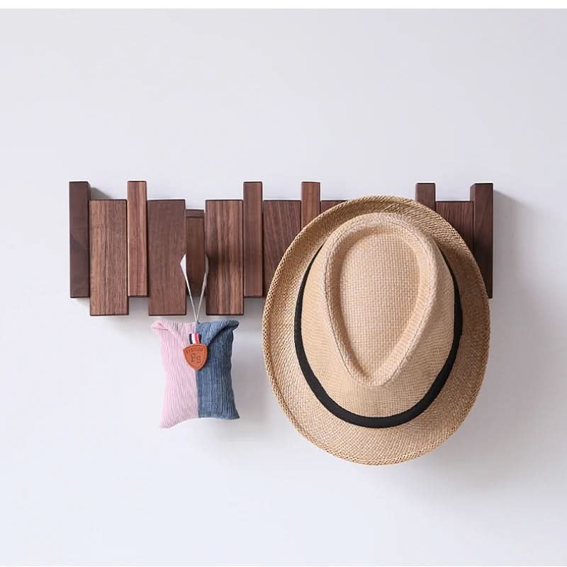 Wooden Wall-Mounted Coat Rack in Piano Design for Storage