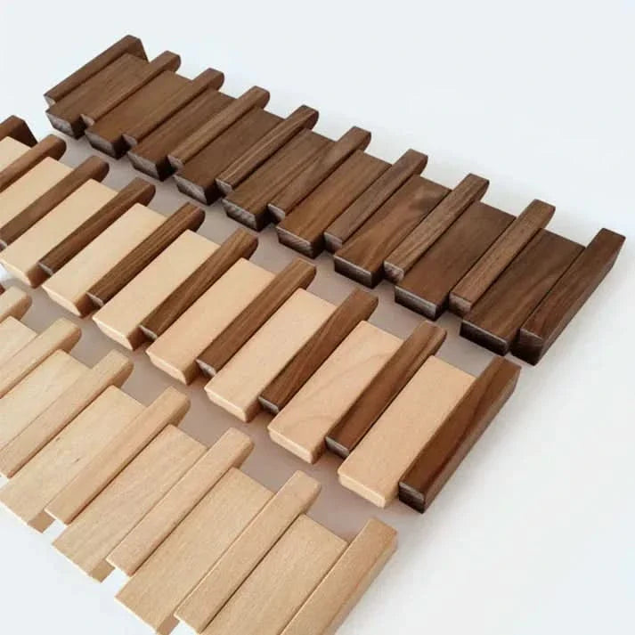 Wooden Wall-Mounted Coat Rack in Piano Design for Storage