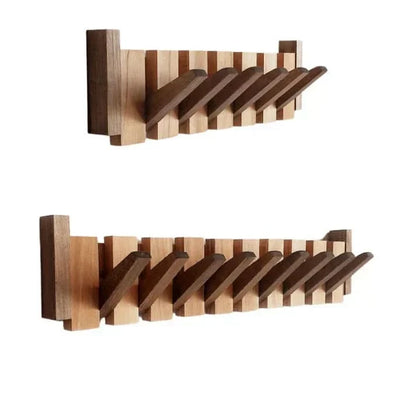 Wooden Wall-Mounted Coat Rack in Piano Design for Storage