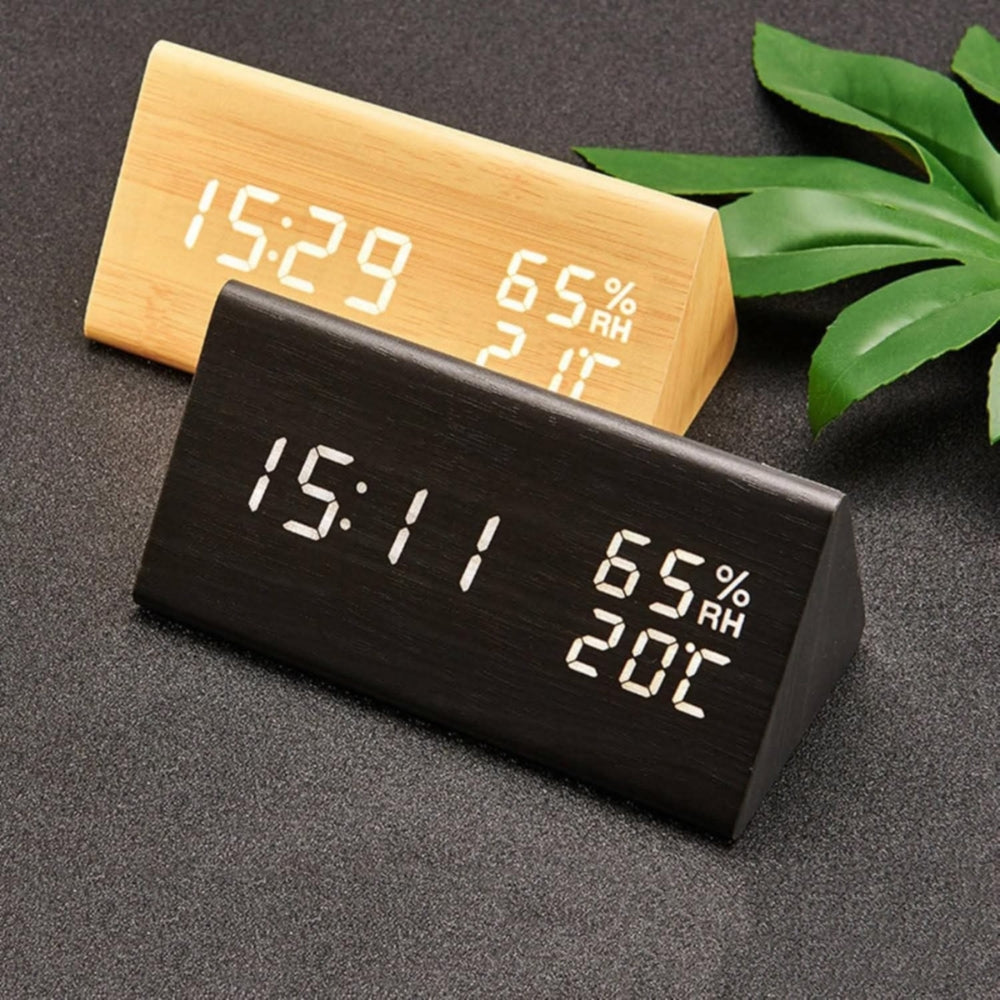 TranquilWood Smart LED Alarm Clock with Digital Display