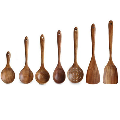 Kitchen Utensil Set Made of Teak Wood
