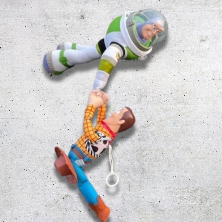 Plush Car Hanging Toy featuring Woody and Buzz Characters