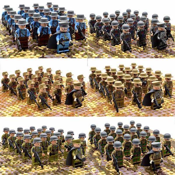 Building Block Set with 21 Pieces - WWII Army Soldier Theme