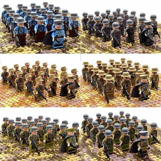 Building Block Set with 21 Pieces - WWII Army Soldier Theme