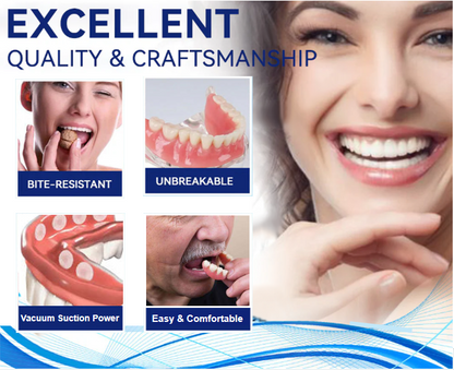 FlexiSmile Complete Denture System for Enhanced Comfort