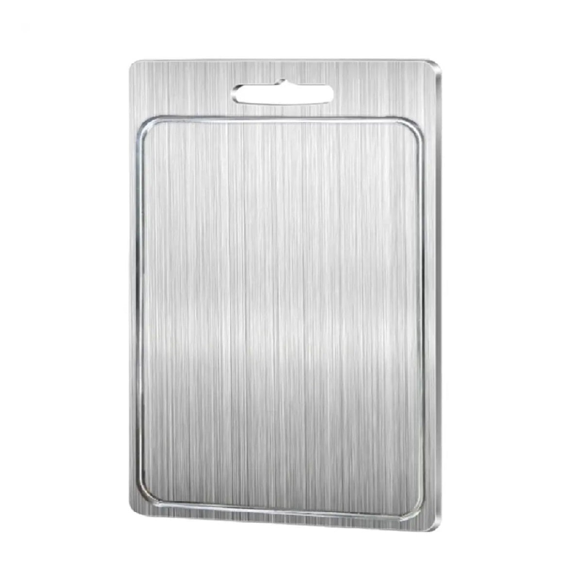 Durable Double-Sided Cutting Board in Stainless Steel and Titanium