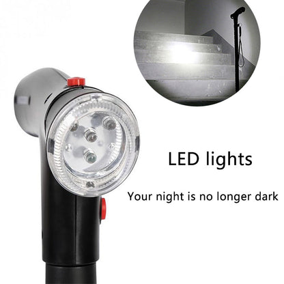 Compact Telescopic Walking Cane with Safety Alert