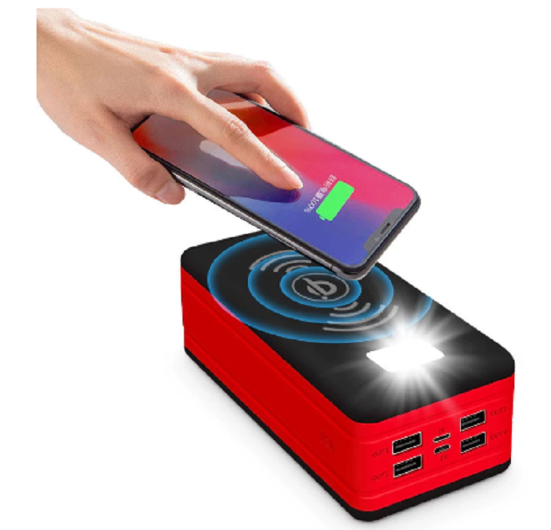 Portable Solar Power Bank with Wireless Fast Charging