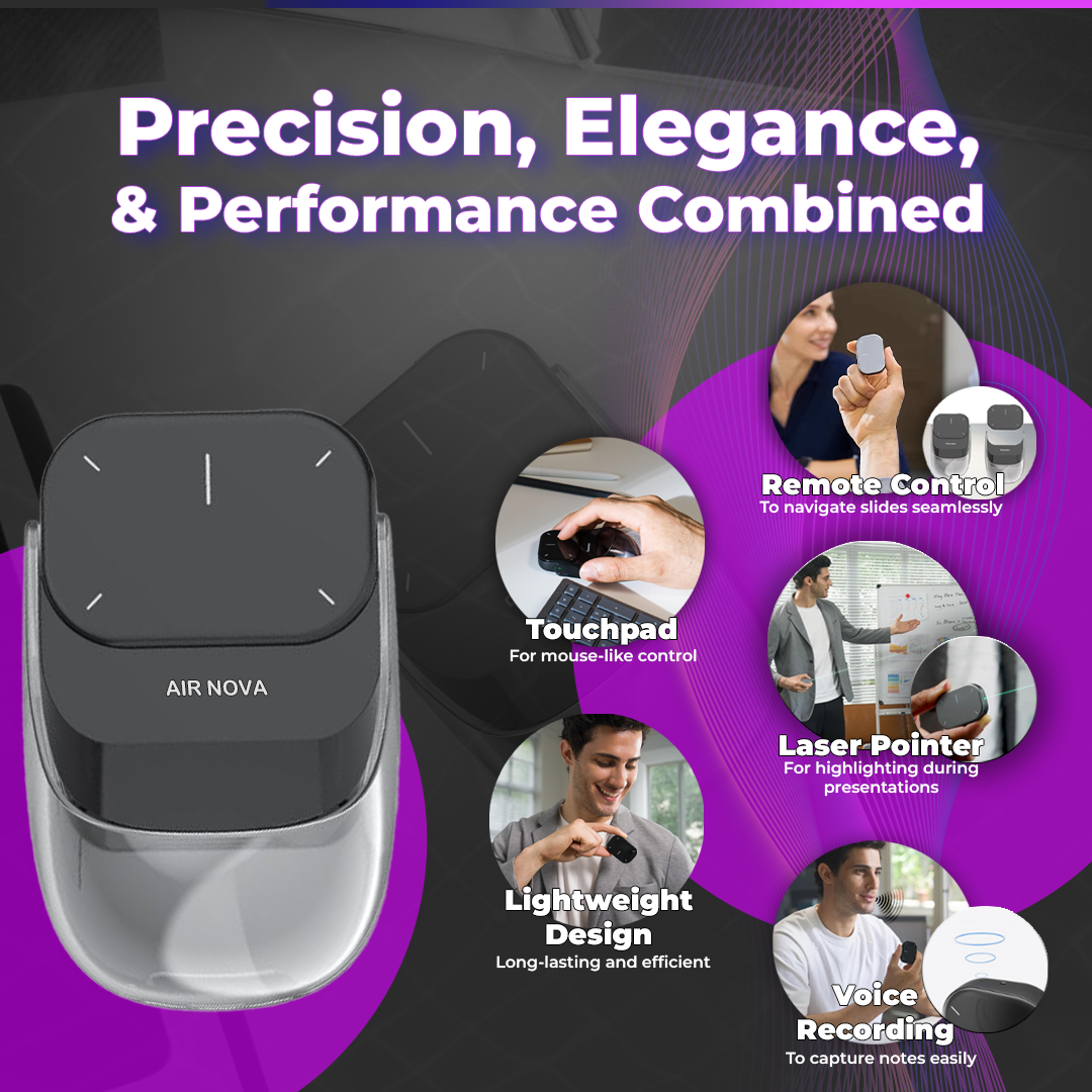 Wireless Touchpad and Laser Pointer - Bluetooth Air Mouse for Seamless Control