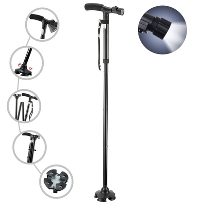 Height-Adjustable Walking Cane