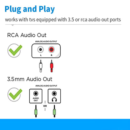 Wireless Headphones for TV with Clear Sound and Dialogue Enhancement