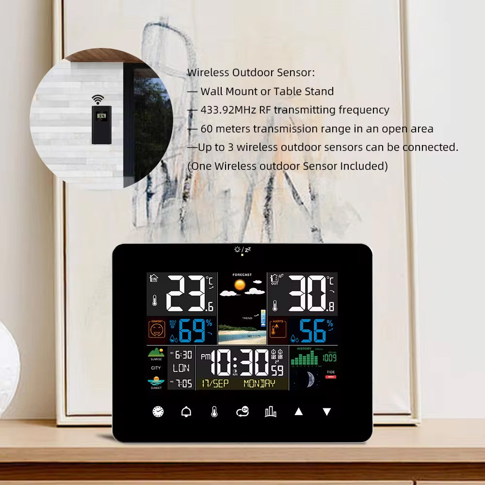 Wireless Weather Station for Home with IP65 Rated Outdoor Sensor
