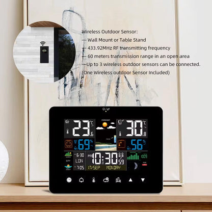Wireless Weather Station for Home with IP65 Rated Outdoor Sensor