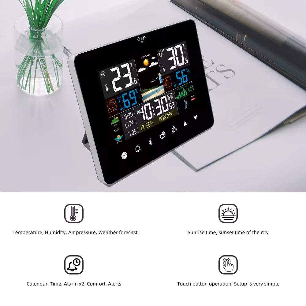 Wireless Weather Station for Home with IP65 Rated Outdoor Sensor