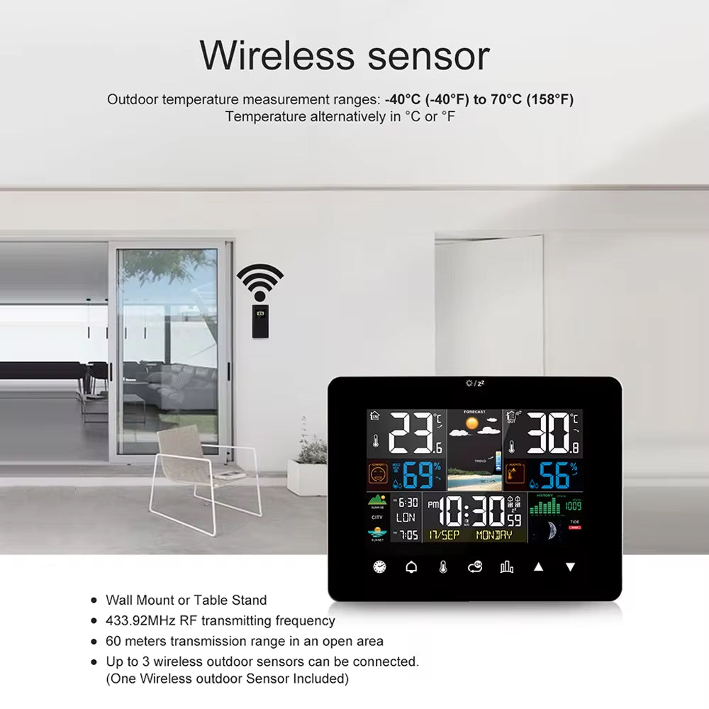 Wireless Weather Station for Home with IP65 Rated Outdoor Sensor