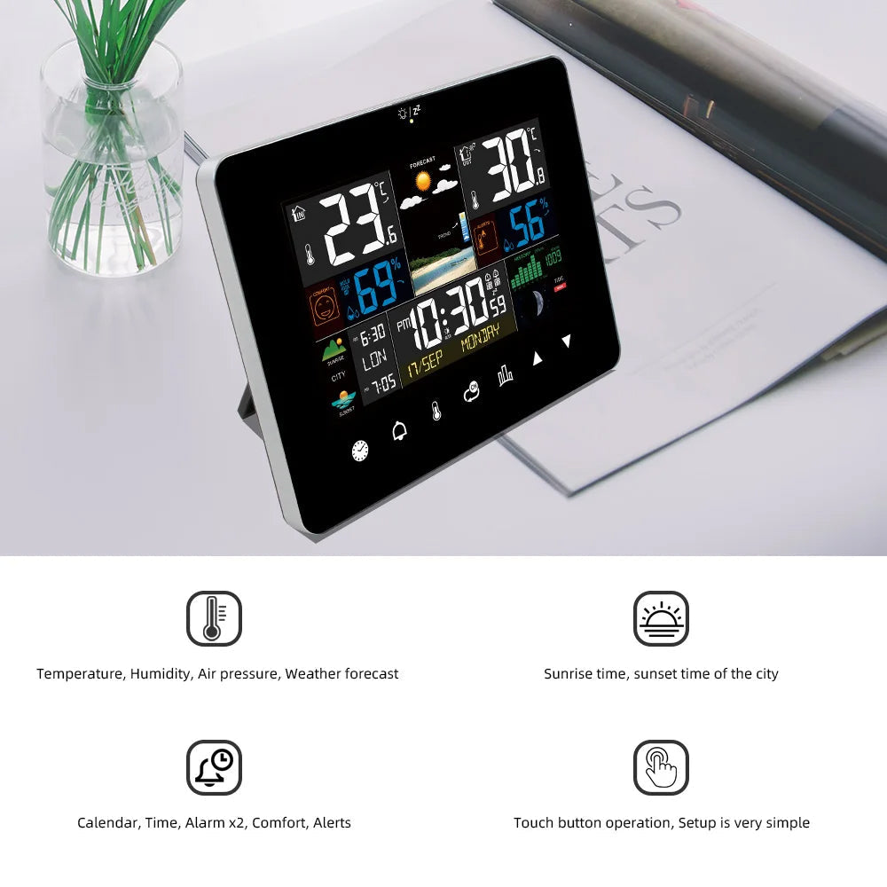 Wireless Weather Station for Home with IP65 Rated Outdoor Sensor