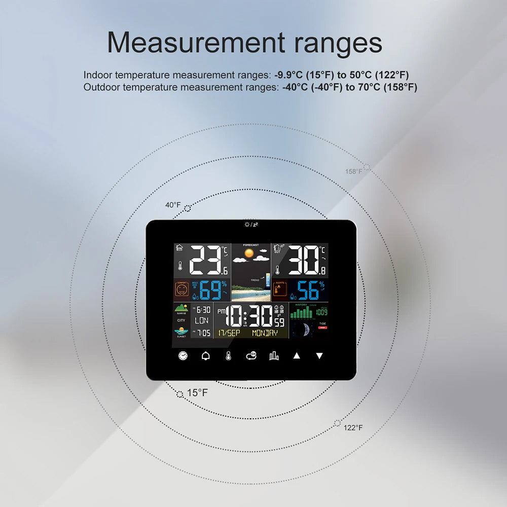 Wireless Weather Station for Home with IP65 Rated Outdoor Sensor