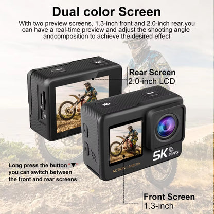 5K Ultra-HD Action Camera for Skiing and Outdoor Adventures