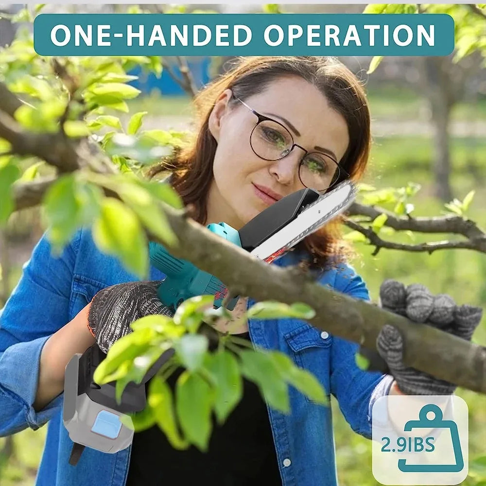 6-Inch Cordless Mini Chainsaw Compatible with Makita