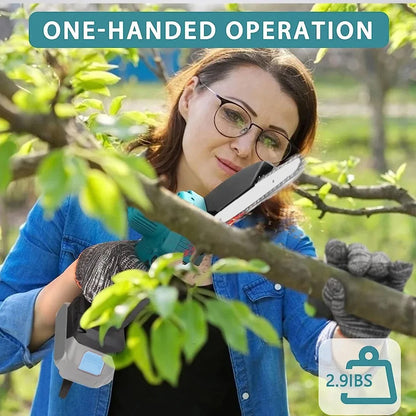 6-Inch Cordless Mini Chainsaw Compatible with Makita
