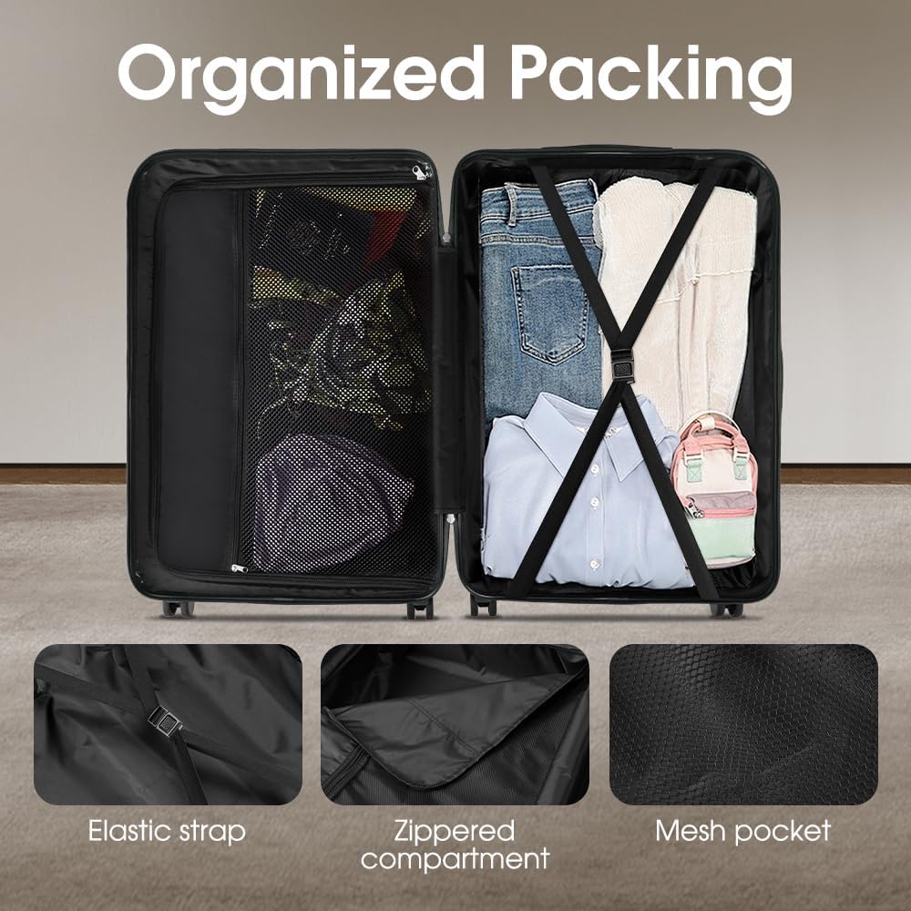 Hard Shell Suitcase with Spinner Wheels and TSA Lock