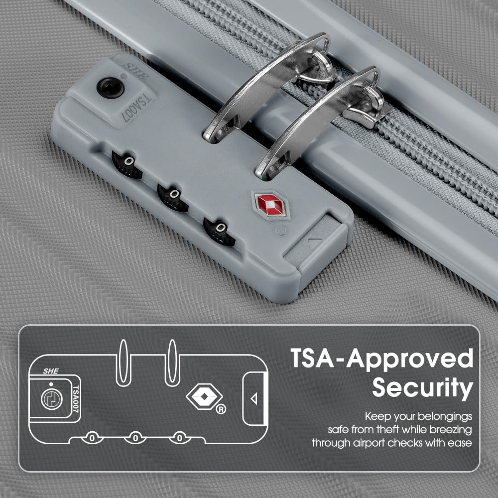 Hard Shell Suitcase with Spinner Wheels and TSA Lock